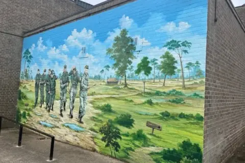 Jo Black/BBC Thetford Dad's Army mural