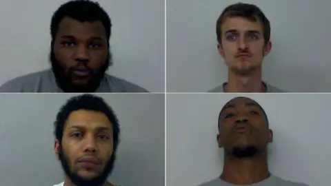 Thames Valley Police (Clockwise from top left) Carlos Spencer, Connor Woodward, Rashun Stoute and Otman Lamzini