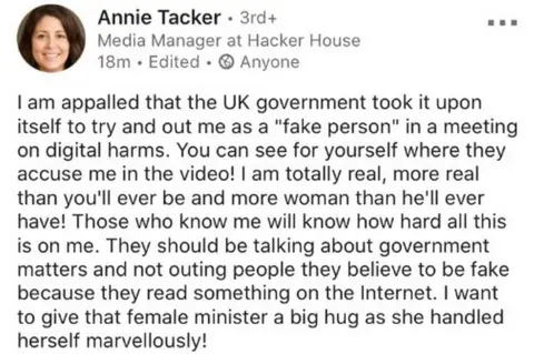 LinkedIn Post by Annie Tacker