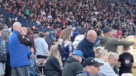 Sarah Miles Crowds at the Peterborough Panthers fixture