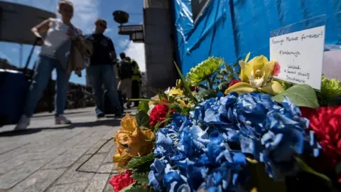 Getty Images Tributes outside Borough Market