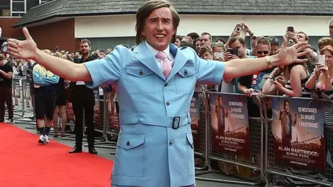 Getty Images Alan Partridge on the red carpet in Anglia Square, Norwich