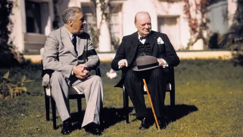 Getty Images FDR and Churchill meet in Washington