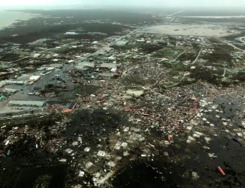 Michelle Cove/Trans Island Airways/via Reuters Devastation on the Abaco Islands