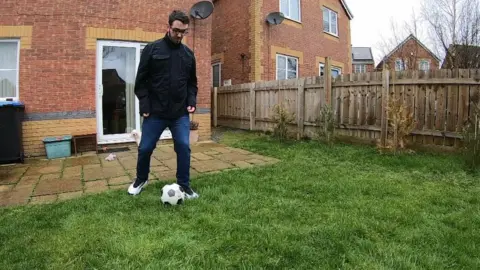 Jake playing football