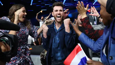 Getty Images Duncan Laurence of The Netherlands during the 64th annual Eurovision Song Contest held at Tel Aviv Fairgrounds on May 18, 2019