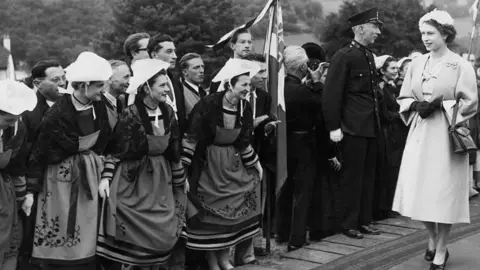 Getty Images The Queen at Llangollen