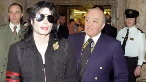 PA Media Michael Jackson and Mohamed Al Fayed