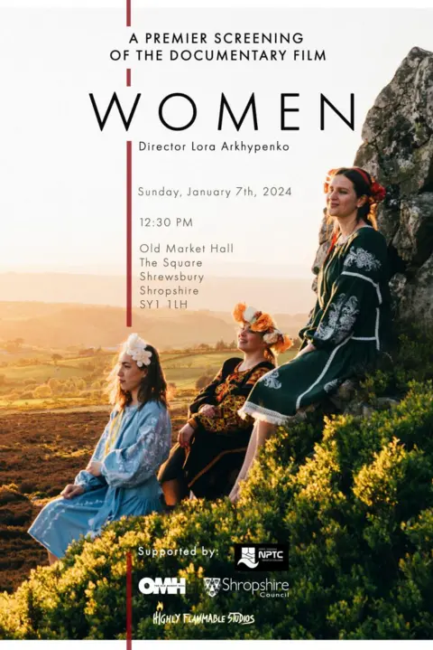 Shropshire Council Film poster for Lora Arkhypenko's film Women