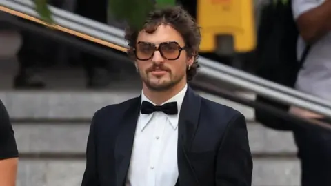 Reuters Benson Boone arrives at Madison Square Garden