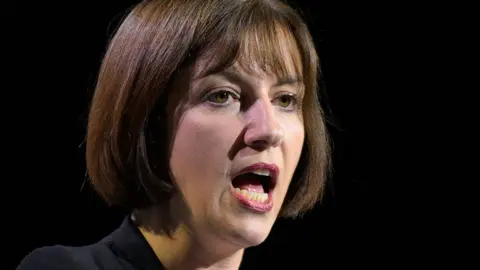 Getty Images Bridget Phillipson giving a speech at the TUC conference in Brighton on 9 September 2025.