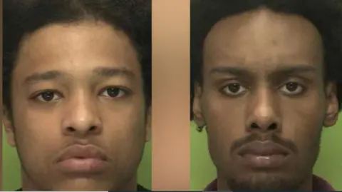 Nottinghamshire Police McLennon and Spencer (left to right) will spend their respective sentences in a young offenders' institution.