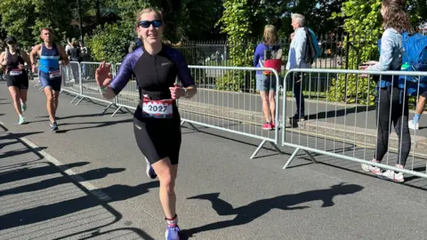 Rebecca Norman Rebecca Norman, running in the triathlon