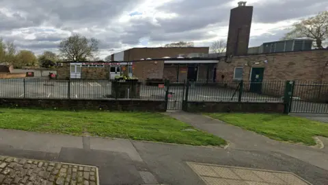 A Google Maps screenshot of Westfield Junior School, a single-storey building.