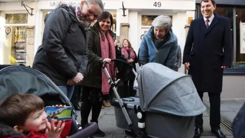 EPA Therese May meets children and parents