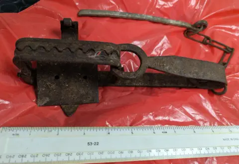 RSPCA A pictured of the rusted gin trap