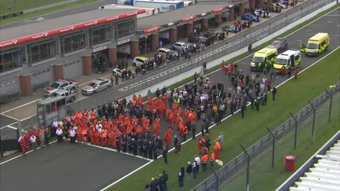 BARC A minute's silence was held on the track