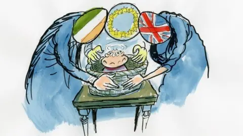 Ian Knox Ian Knox Brexit cartoon - baby in basket
