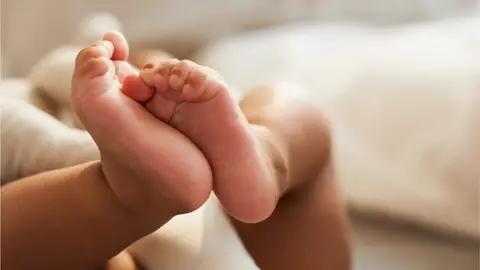Getty Images Newborn baby's feet