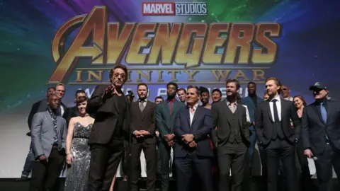 Getty Images The cast of Avengers Infinity War