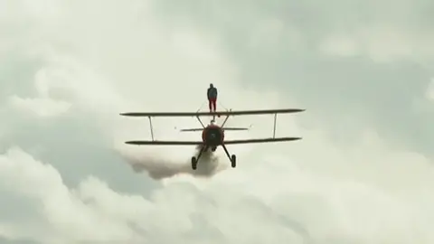 Mrs Harris on the plane