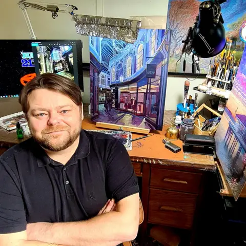 Carl Bevan Carl in his studio