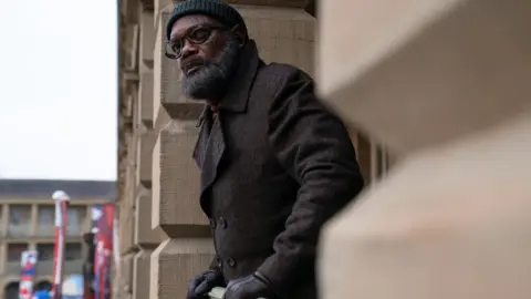 Marvel Samuel L Jackson at the Piece Hall