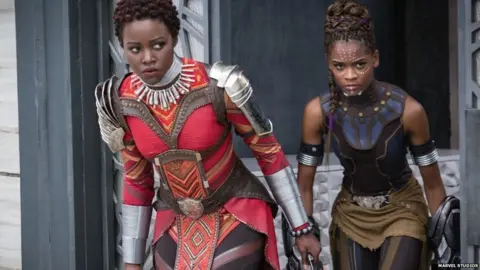 Marvel Studios Lupita Nyong'o and Letitia Wright