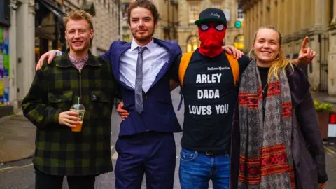 Ben Birchall/PA Media A picture of The Colston Four - Rhian Graham, Milo Ponsford, Sage Willoughby and Jake Skuse