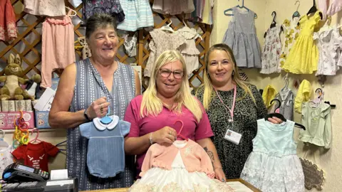 Sue Dougan/BBC Emma Wilson (left) Rachel Green (centre) Carol Kitching (right)