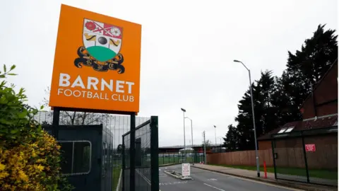 Getty Images General view outside The Hive stadium, home of Barnet FC