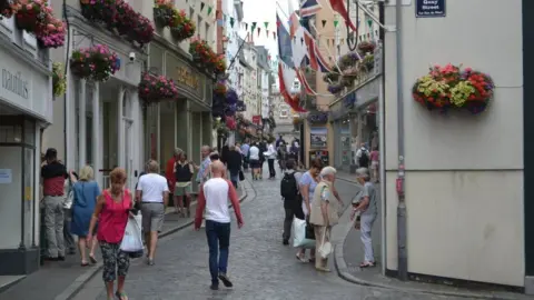 BBC A photo of a street in Guernsey