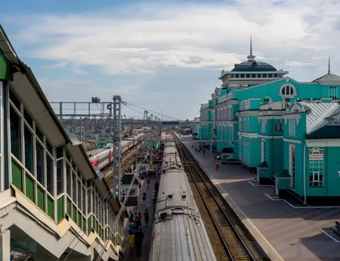 Peter Dench Omsk station in Russia