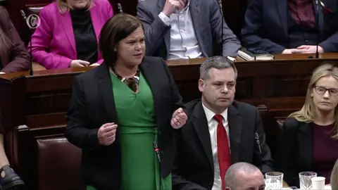 Dáil Éireann Sinn Féin President Mary Lou McDonald