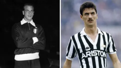 Getty Images John Charles and Ian Rush when they played for Juventus