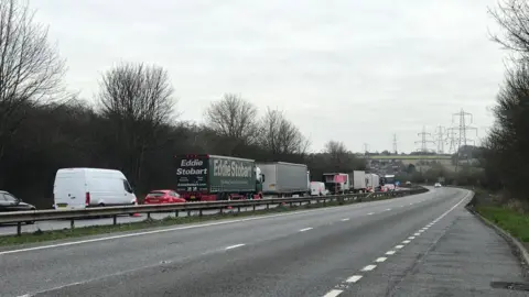 Queuing traffic on A1 southbound