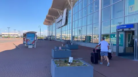 BBC Image of the entrance to Doncaster Sheffield Airport