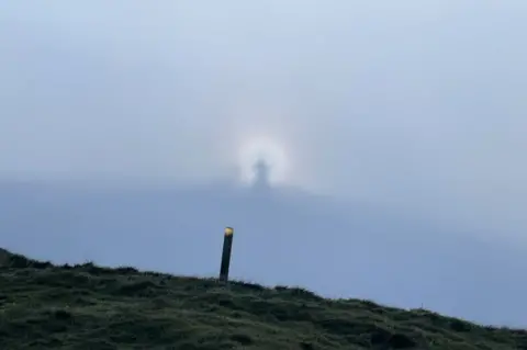 Steve Churchill Brocken spectre seen from Lord's Seat in Hope Valley