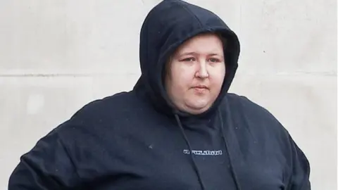 Dimitris Legakis/Athena Pictures Sinead James arriving at Swansea Crown Court