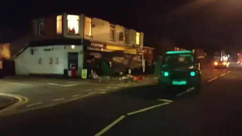 John Ellson Scene after Finedon ram-raid