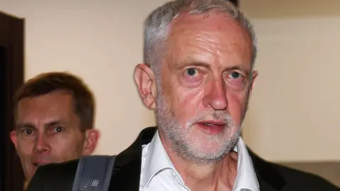 EPA Jeremy Corbyn leaving a meeting at Labour's headquarters on 4 September 2018