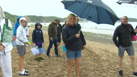 tourists in Nefyn