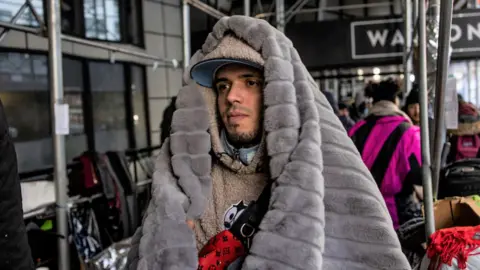 Getty Images Venezuelan migrant in NYC