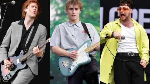 Getty Images Matthew Thomson, Sam Fender, Tom Grennan