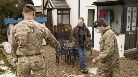 PA Media Soldiers in St John's Chapel, Weardale, County Durham