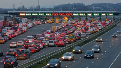 Athena Pictures Queues at the Second Severn Crossing