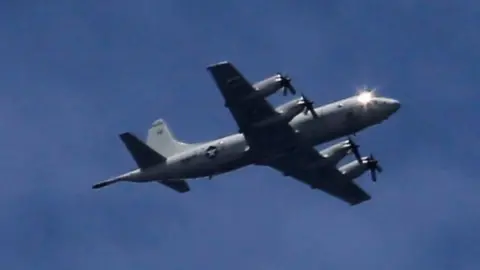 Reuters A US P3 Orion surveillance aircraft seen flying over Marawi on Friday