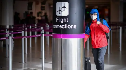 Getty Images man at edinburgh airport
