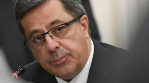 Markus Jooste appearing before a parliamentary committee in 2018.