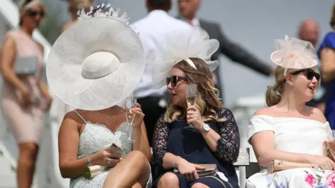 David Davies Hats on display at Epsom Ladies Day